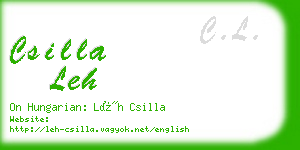 csilla leh business card